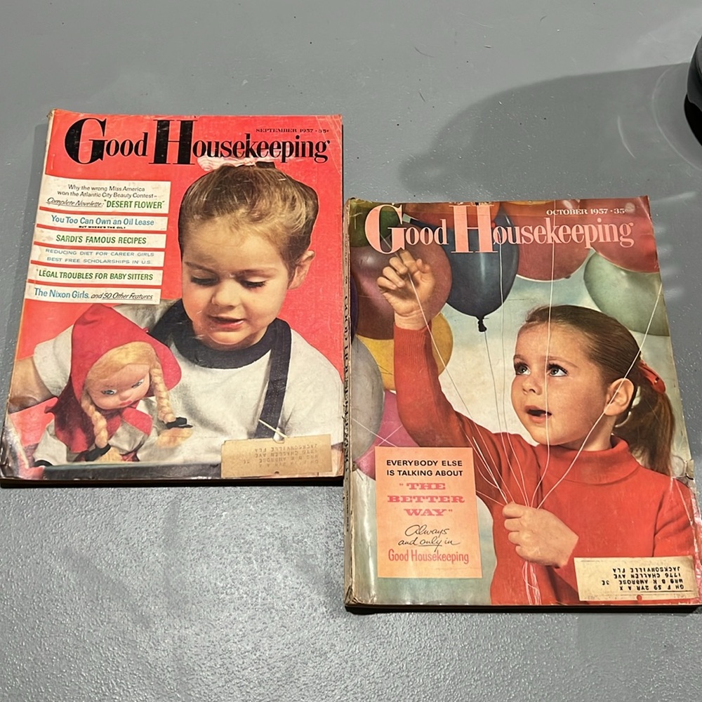 Vintage 1950's Good Housekeeping magazines